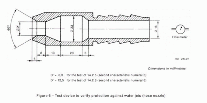 IPX3 / 4/5/6 نظام اختبار فوهة الرش والخرطوم مع خزان إمداد المياه IEC 60529 1