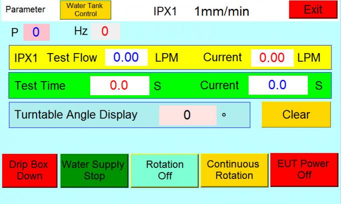 IEC 60529 دخول الماء الذكي 200 مم IPX1 IPX2 المطر معدات اختبار بالتنقيط العمودي 0